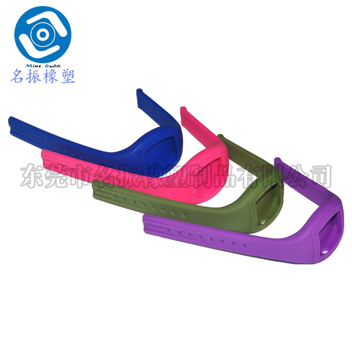 藍色小米手環硅膠腕帶定制生產